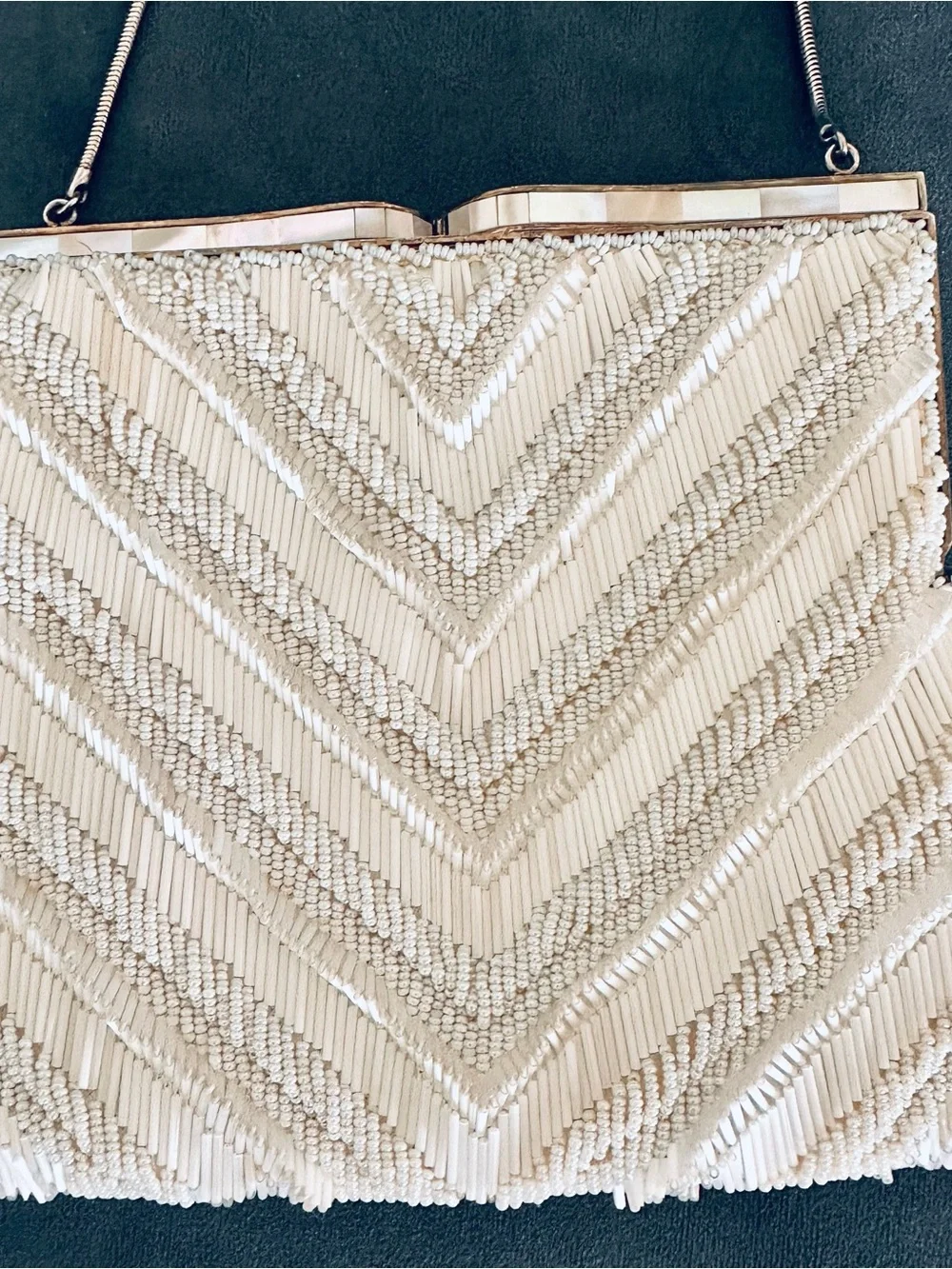 Vintage 1950s mid-century beaded evening purse